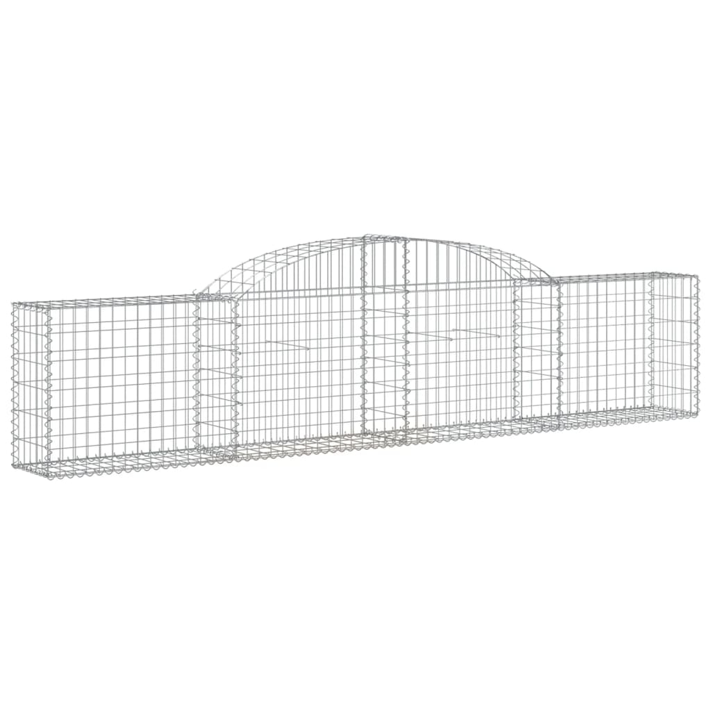 Coșuri gabion arcuite, 3 buc., 300x30x60/80 cm, fier galvanizat - Lando