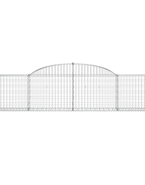 Загрузите изображение в средство просмотра галереи, Coșuri gabion arcuite, 4 buc., 300x30x60/80 cm, fier galvanizat - Lando
