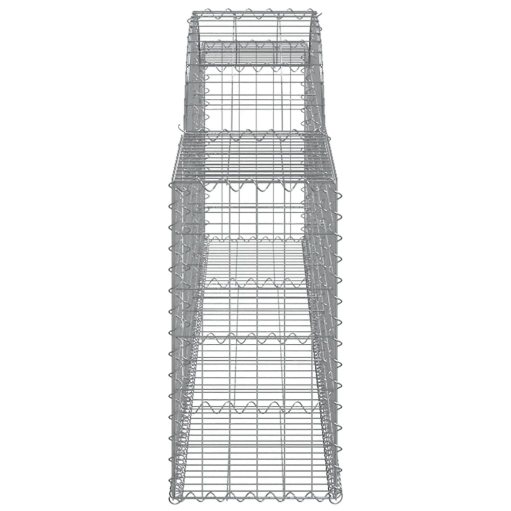 Coșuri gabion arcuite, 6 buc., 300x30x60/80 cm, fier galvanizat - Lando