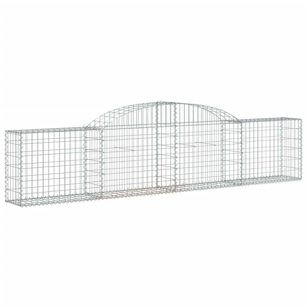 Coșuri gabion arcuite, 13 buc., 300x30x60/80cm, fier galvanizat