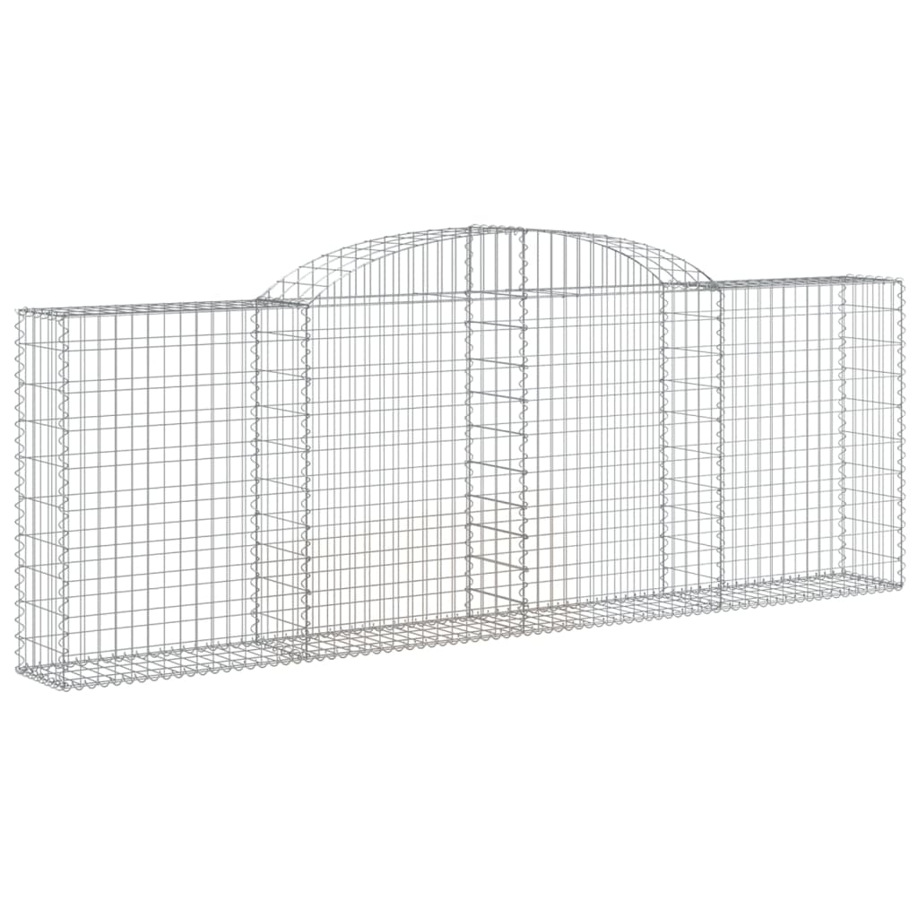 Coșuri gabion arcuite 2 buc, 300x30x100/120 cm fier galvanizat - Lando