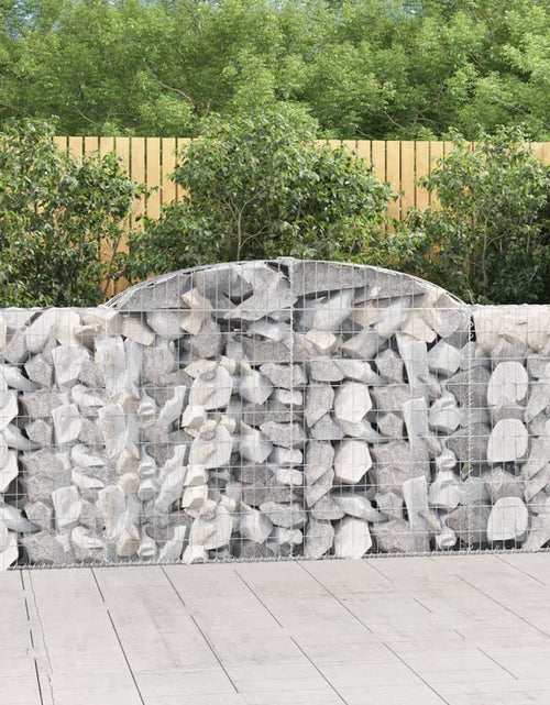 Încărcați imaginea în vizualizatorul Galerie, Coșuri gabion arcuite 2 buc, 300x30x100/120 cm fier galvanizat - Lando
