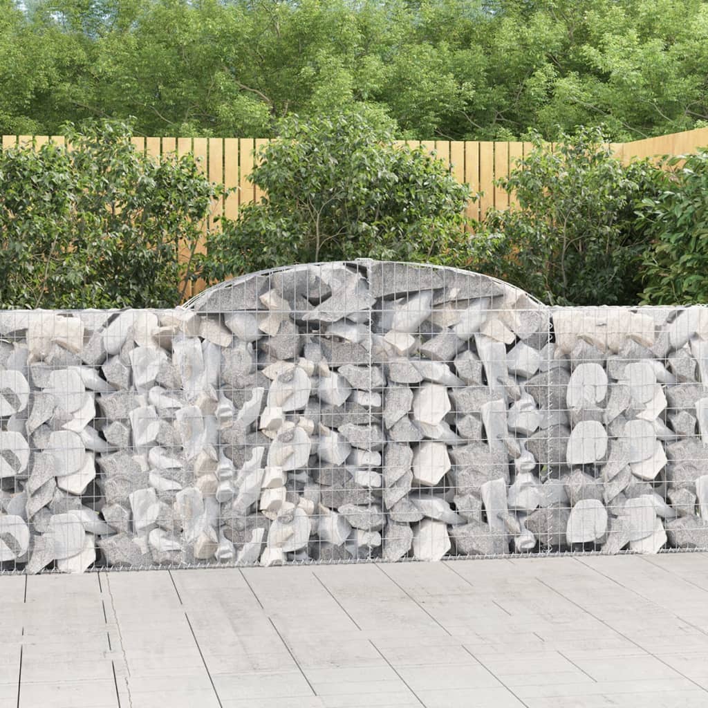 Coșuri gabion arcuite 2 buc, 300x30x100/120 cm fier galvanizat - Lando