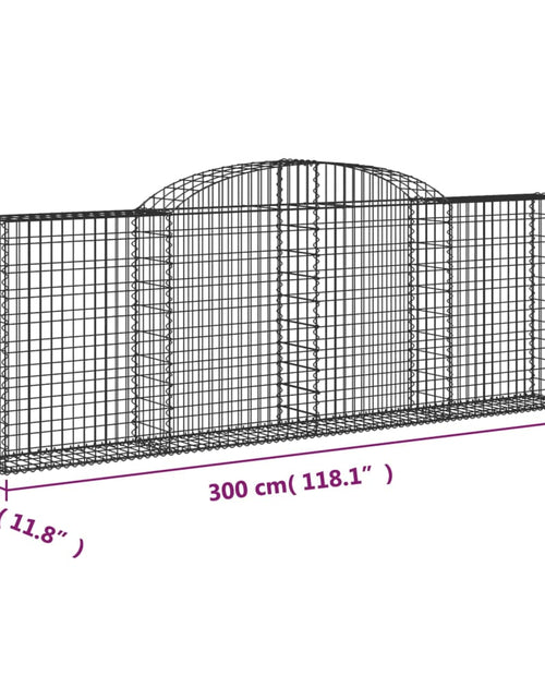 Încărcați imaginea în vizualizatorul Galerie, Coșuri gabion arcuite 5 buc, 300x30x100/120 cm fier galvanizat - Lando
