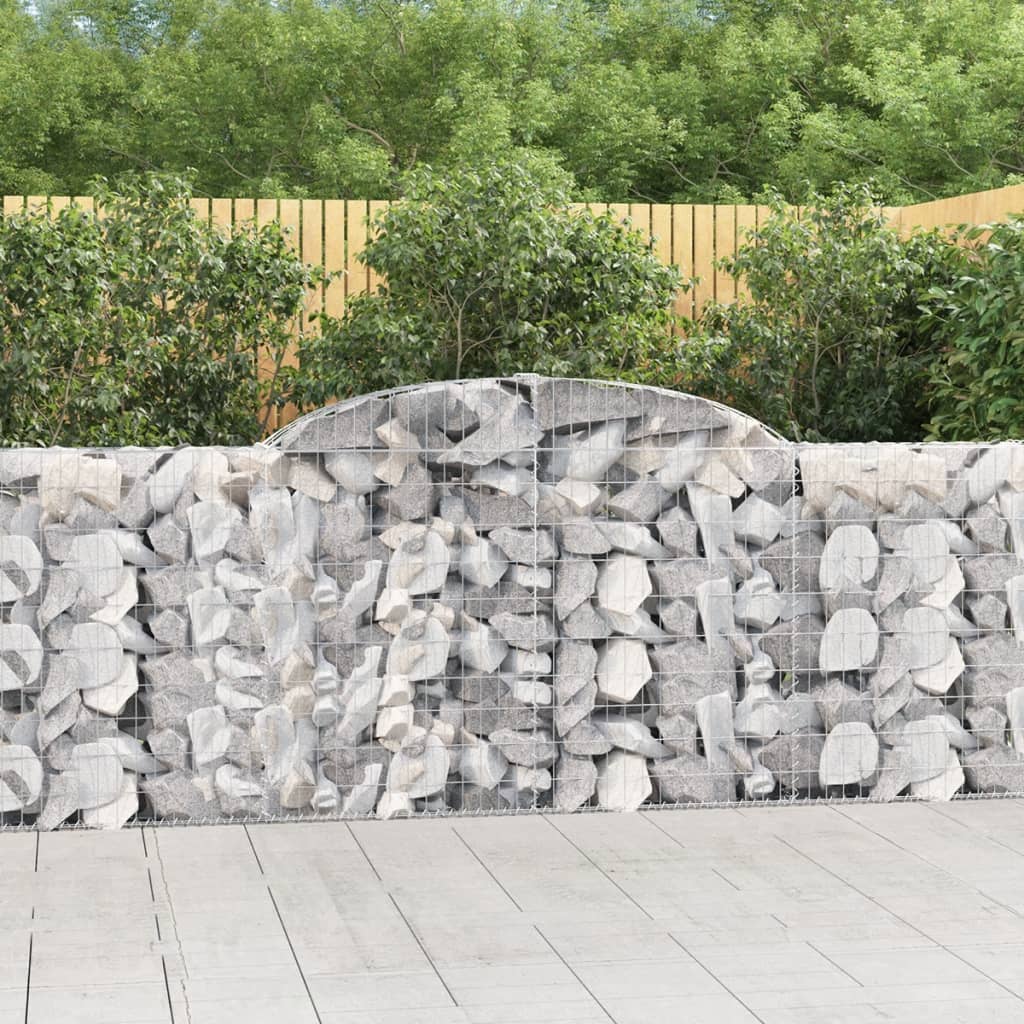 Coșuri gabion arcuite 12 buc, 300x30x100/120 cm fier galvanizat - Lando