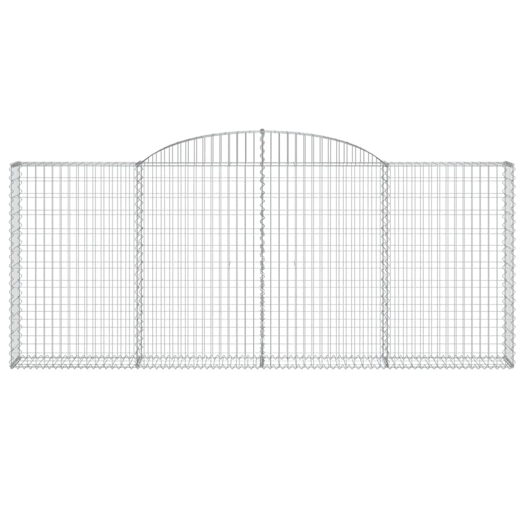 Coșuri gabion arcuite 2 buc, 300x30x120/140 cm, fier galvanizat - Lando