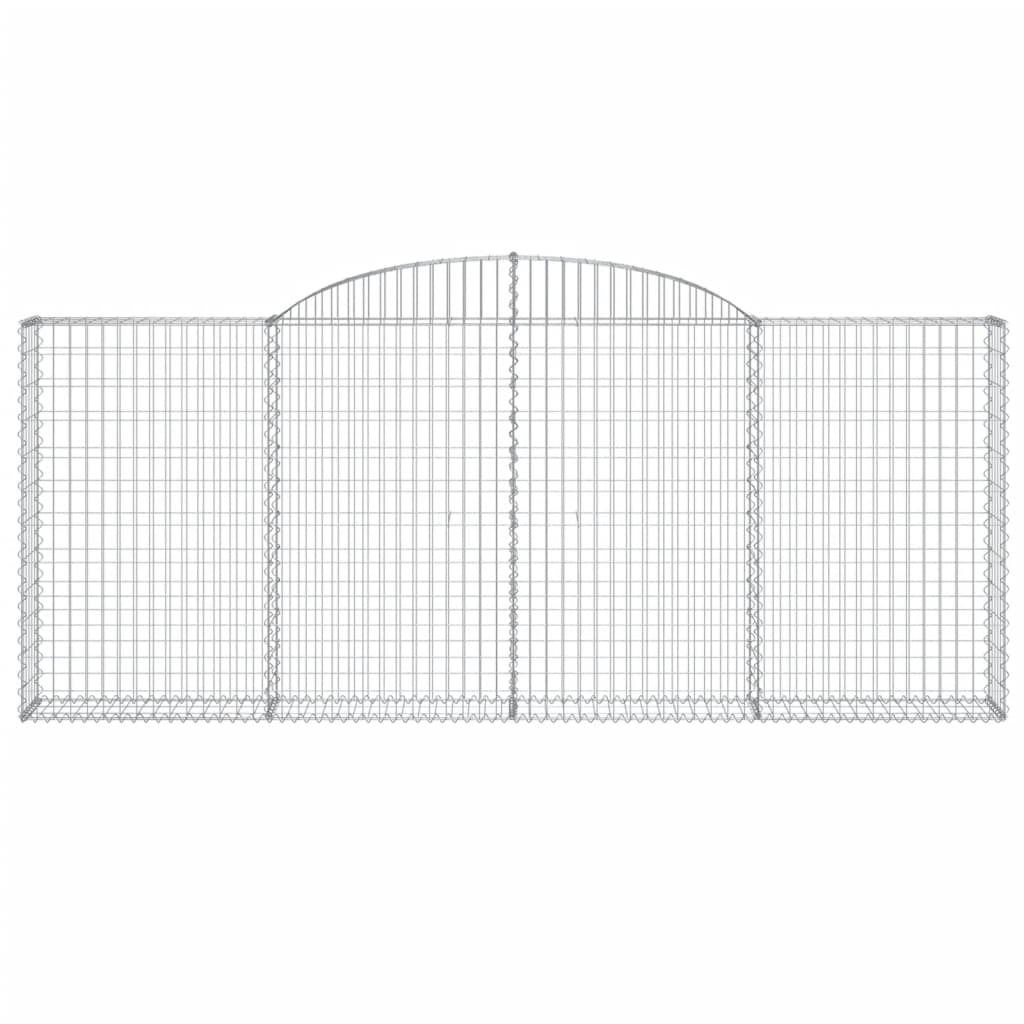 Coșuri gabion arcuite 5 buc, 300x30x120/140 cm, fier galvanizat - Lando