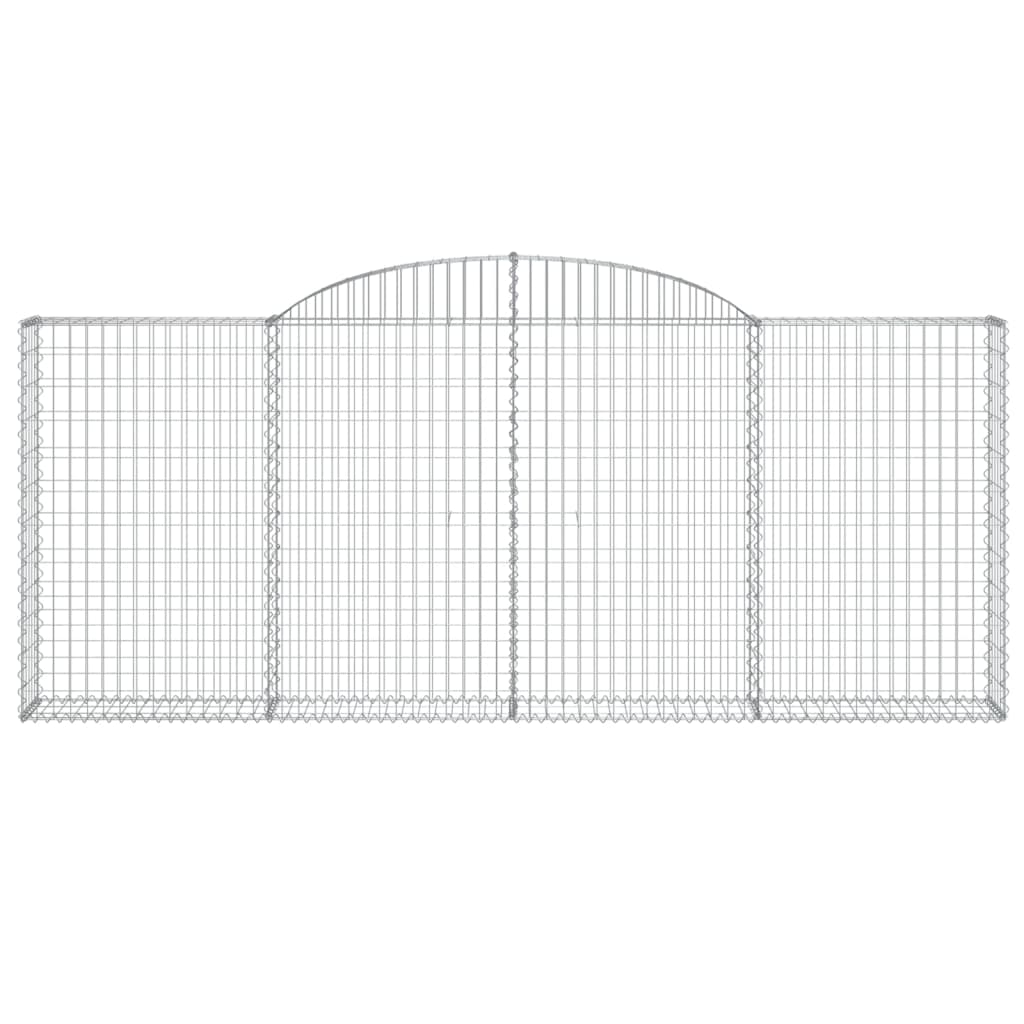 Coșuri gabion arcuite 7 buc, 300x30x120/140 cm, fier galvanizat - Lando