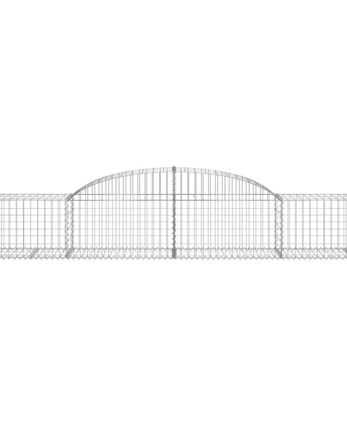 Загрузите изображение в средство просмотра галереи, Coșuri gabion arcuite, 5 buc., 300x50x40/60 cm, fier galvanizat - Lando
