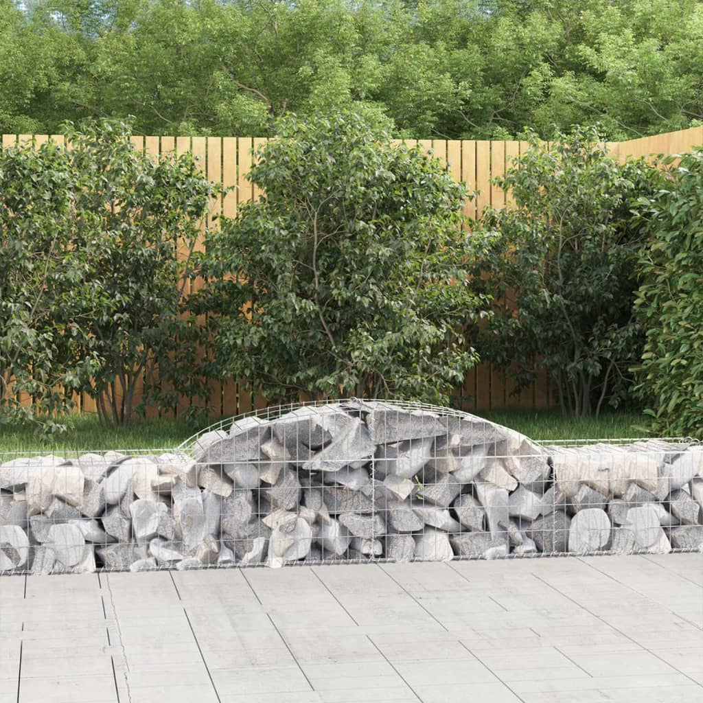 Coșuri gabion arcuite, 6 buc., 300x50x40/60 cm, fier galvanizat - Lando