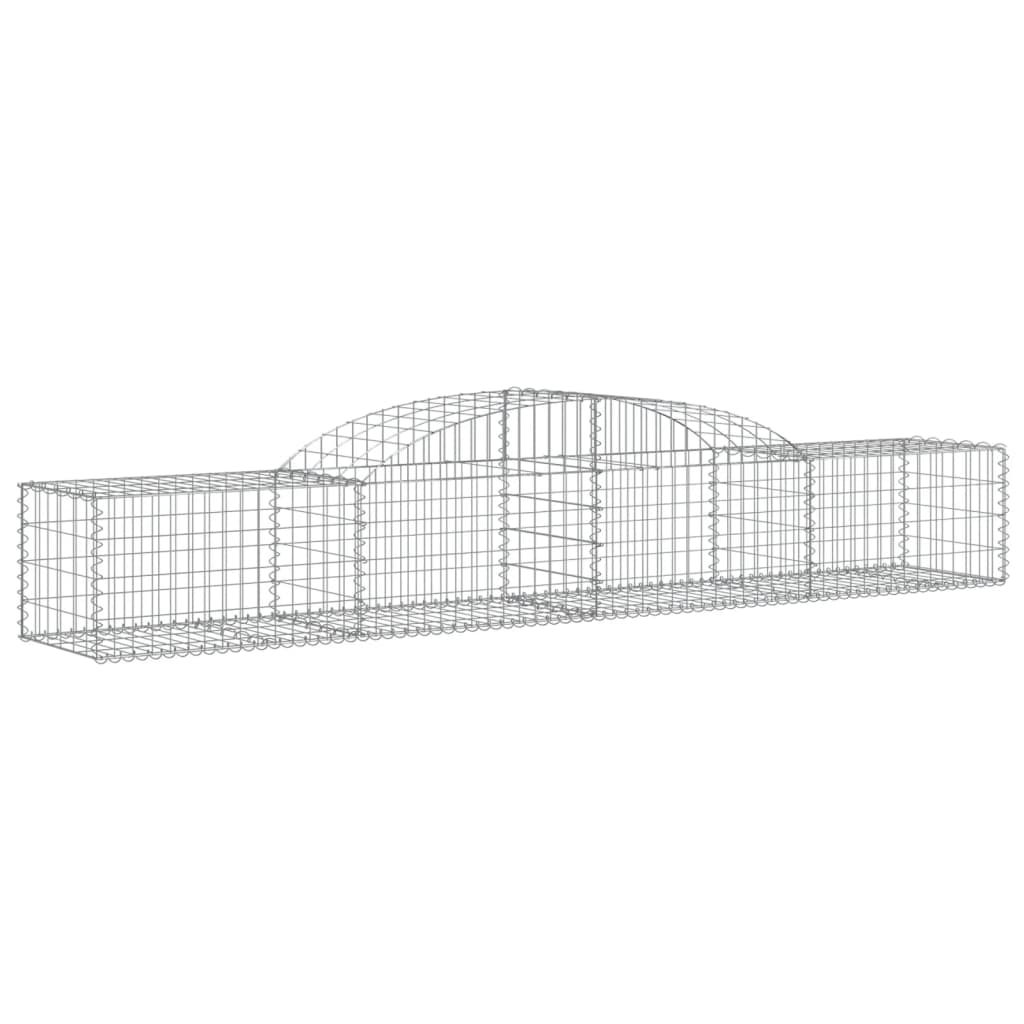 Coșuri gabion arcuite, 10 buc., 300x50x40/60cm, fier galvanizat - Lando