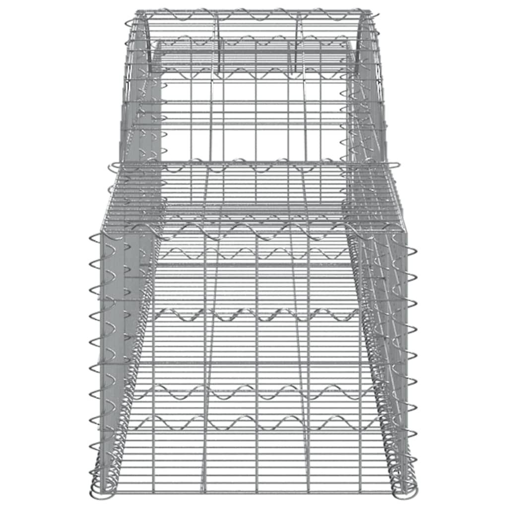 Coșuri gabion arcuite, 10 buc., 300x50x40/60cm, fier galvanizat - Lando