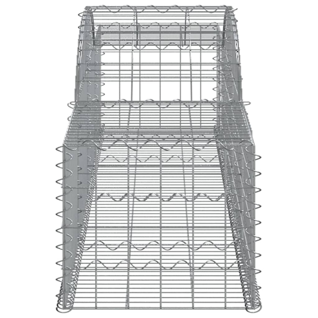 Coșuri gabion arcuite, 13 buc., 300x50x40/60cm, fier galvanizat - Lando