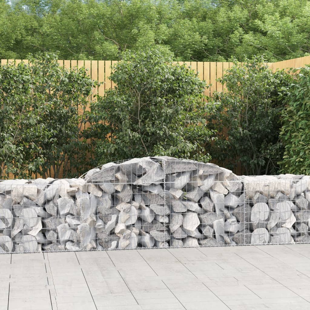 Coșuri gabion arcuite 3 buc, 300x50x60/80 cm, fier galvanizat - Lando