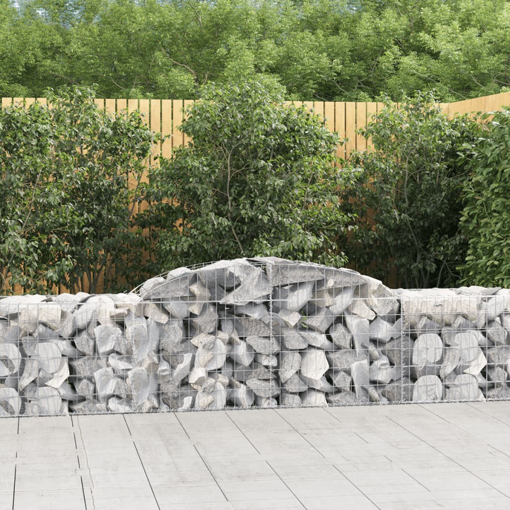 Coșuri gabion arcuite 12 buc, 300x50x60/80 cm, fier galvanizat - Lando