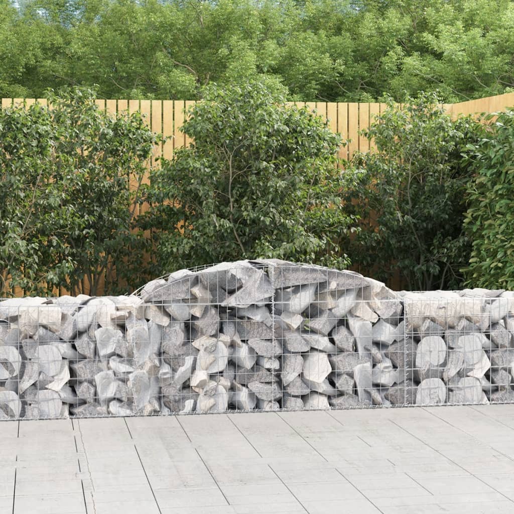 Coșuri gabion arcuite 15 buc, 300x50x60/80 cm, fier galvanizat - Lando