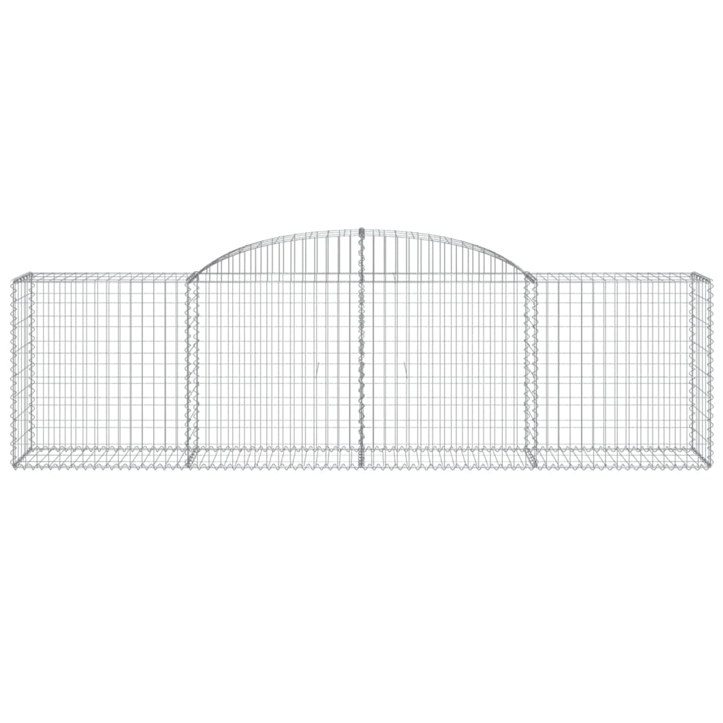 Coșuri gabion arcuite 2 buc, 300x50x80/100 cm, fier galvanizat - Lando