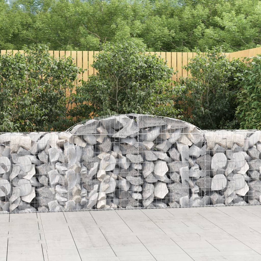 Coșuri gabion arcuite 2 buc, 300x50x80/100 cm, fier galvanizat - Lando