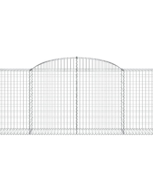 Загрузите изображение в средство просмотра галереи, Coșuri gabion arcuite 3 buc, 300x50x100/120 cm fier galvanizat - Lando
