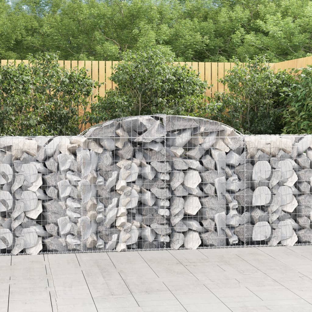 Coșuri gabion arcuite 3 buc, 300x50x100/120 cm fier galvanizat - Lando