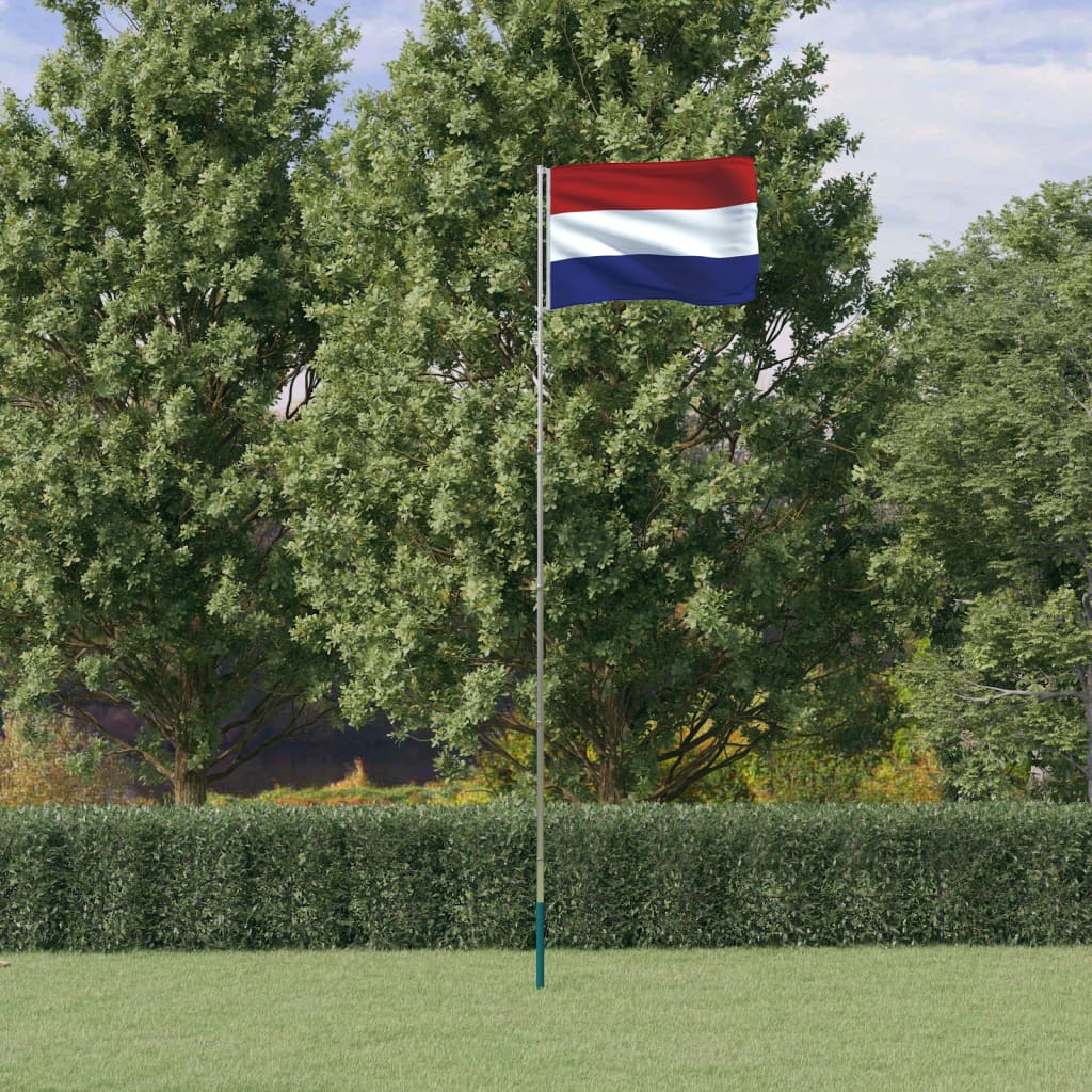 Steag Olanda și stâlp din aluminiu, 5,55 m Lando - Lando