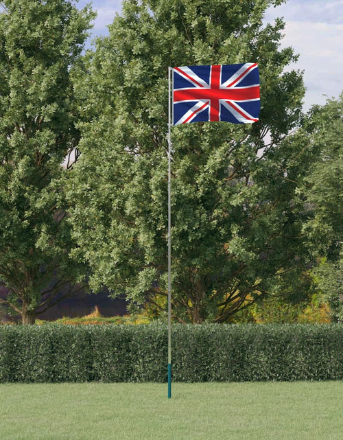 Загрузите изображение в средство просмотра галереи, Steag Marea Britanie și stâlp din aluminiu, 5,55 m Lando - Lando
