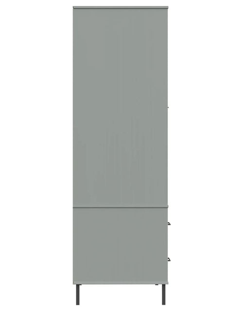 Încărcați imaginea în vizualizatorul Galerie, Șifonier cu picioare metalice OSLO, gri, 90x55x172,5 cm, lemn - Lando
