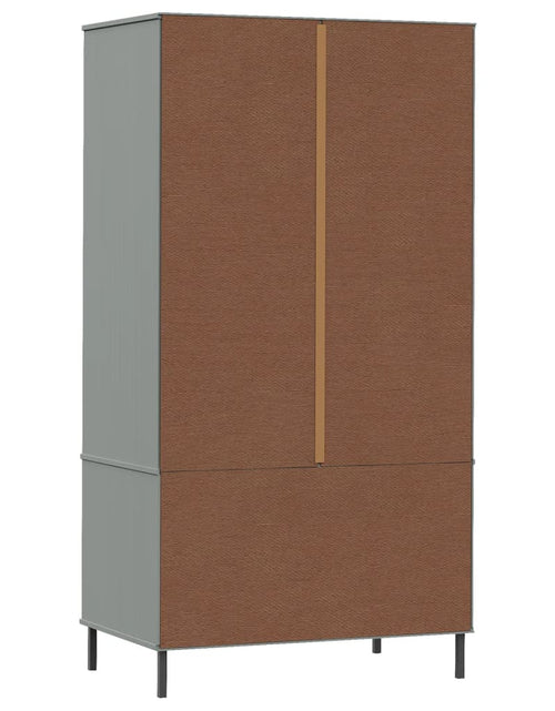 Încărcați imaginea în vizualizatorul Galerie, Șifonier cu picioare metalice OSLO, gri, 90x55x172,5 cm, lemn - Lando

