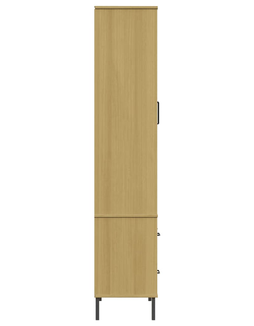 Încărcați imaginea în vizualizatorul Galerie, Bibliotecă cu picioare metalice OSLO, maro, 85x35x172,5 cm lemn - Lando
