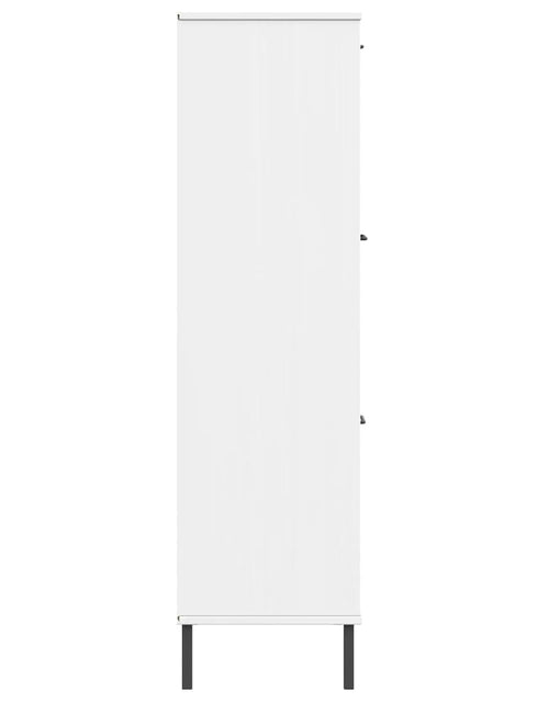 Încărcați imaginea în vizualizatorul Galerie, Bibliotecă cu picioare metalice OSLO, alb, 90x35x128,5 cm, lemn - Lando
