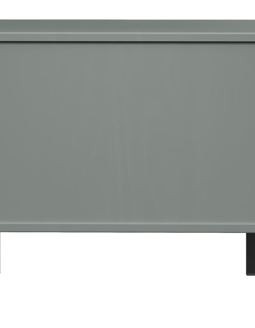 Încărcați imaginea în vizualizatorul Galerie, Noptieră cu picioare metalice „OSLO”, gri, lemn masiv pin - Lando

