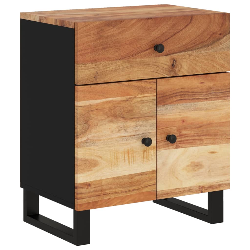 Noptieră, 50x33x60 cm, lemn masiv acacia și lemn prelucrat - Lando