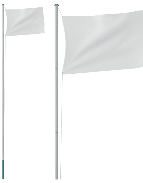 Încărcați imaginea în vizualizatorul Galerie, Stâlp de steag telescopic, argintiu, 6,23 m, aluminiu Lando - Lando
