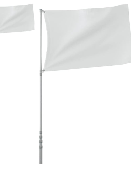 Încărcați imaginea în vizualizatorul Galerie, Stâlp de steag telescopic, argintiu, 5,55 m, aluminiu Lando - Lando

