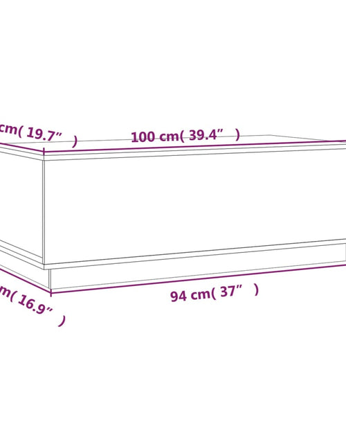 Загрузите изображение в средство просмотра галереи, Măsuță de cafea, 100x50x35 cm, din lemn masiv de pin Lando - Lando
