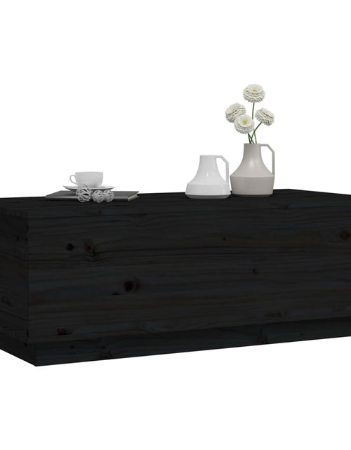 Încărcați imaginea în vizualizatorul Galerie, Măsuță de cafea, negru, 100x50x35 cm, lemn masiv de pin Lando - Lando
