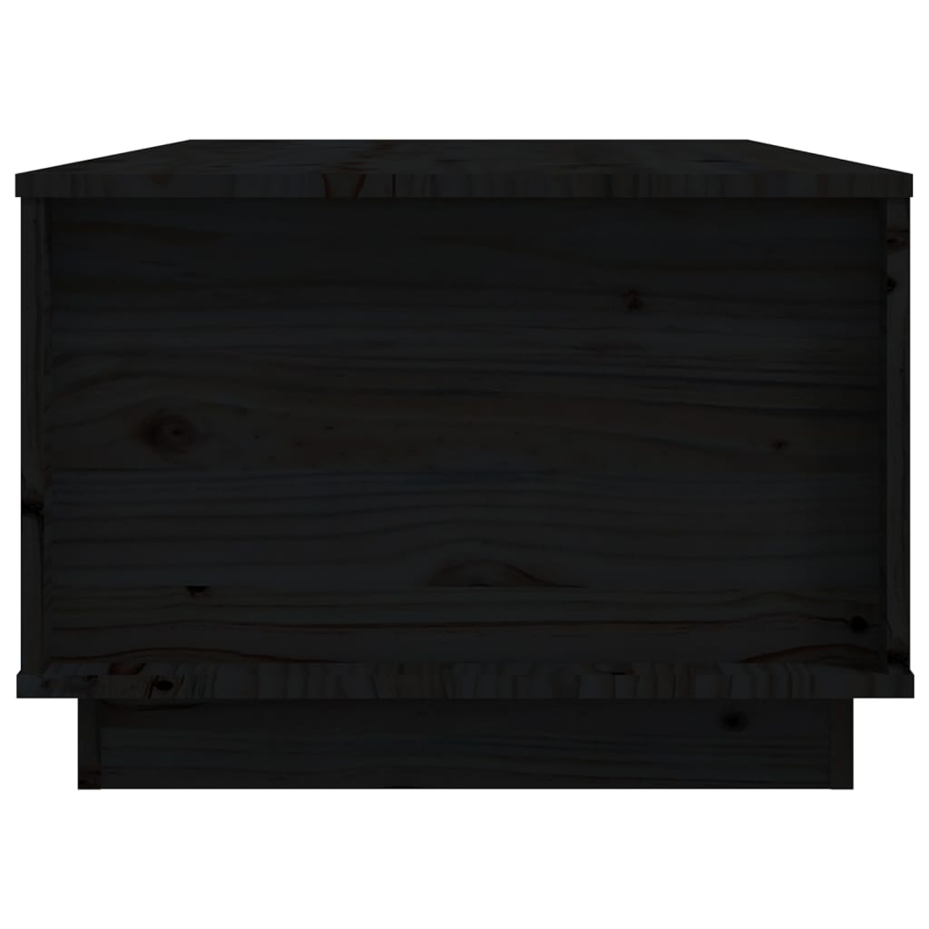 Măsuță de cafea, negru, 100x50x35 cm, lemn masiv de pin Lando - Lando