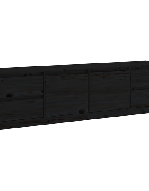 Încărcați imaginea în vizualizatorul Galerie, Comodă TV, negru, 176x37x47,5 cm, lemn masiv de pin Lando - Lando
