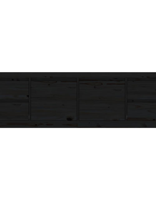 Încărcați imaginea în vizualizatorul Galerie, Comodă TV, negru, 176x37x47,5 cm, lemn masiv de pin Lando - Lando
