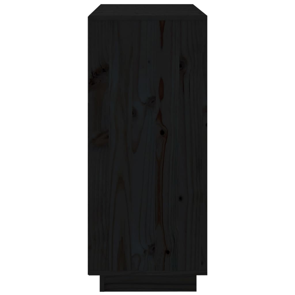 Servantă, negru, 70x34x80 cm, lemn masiv de pin Lando - Lando