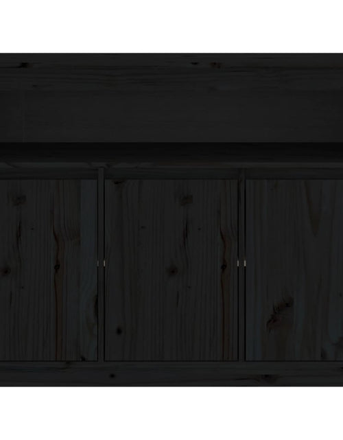 Загрузите изображение в средство просмотра галереи, Servantă, negru, 104,5x34x80 cm, lemn masiv de pin Lando - Lando
