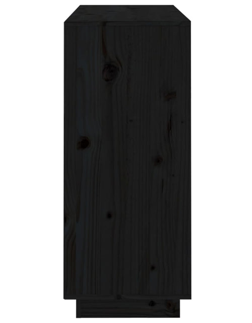 Загрузите изображение в средство просмотра галереи, Servantă, negru, 104,5x34x80 cm, lemn masiv de pin Lando - Lando

