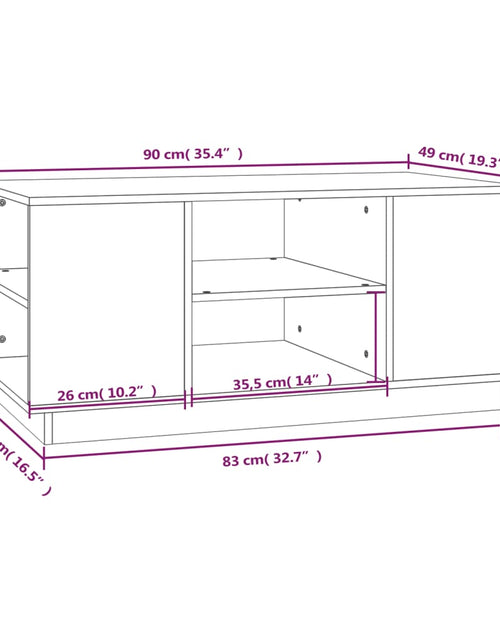 Загрузите изображение в средство просмотра галереи, Măsuță de cafea, 90x49x40,5 cm, lemn masiv de pin Lando - Lando
