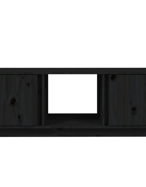 Încărcați imaginea în vizualizatorul Galerie, Măsuță de cafea, negru, 110x50x40 cm, lemn masiv de pin Lando - Lando
