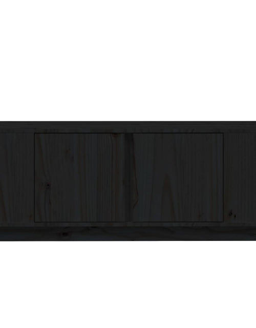 Загрузите изображение в средство просмотра галереи, Măsuță de cafea, negru, 110x50x40 cm, lemn masiv de pin Lando - Lando
