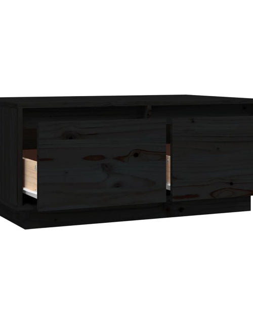 Încărcați imaginea în vizualizatorul Galerie, Măsuță de cafea, negru, 80x50x35 cm, lemn masiv de pin Lando - Lando
