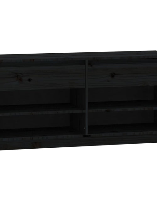 Загрузите изображение в средство просмотра галереи, Pantofar, negru, 110x34x52 cm, lemn masiv de pin - Lando
