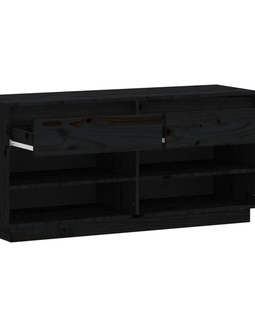 Încărcați imaginea în vizualizatorul Galerie, Pantofar, negru, 110x34x52 cm, lemn masiv de pin - Lando
