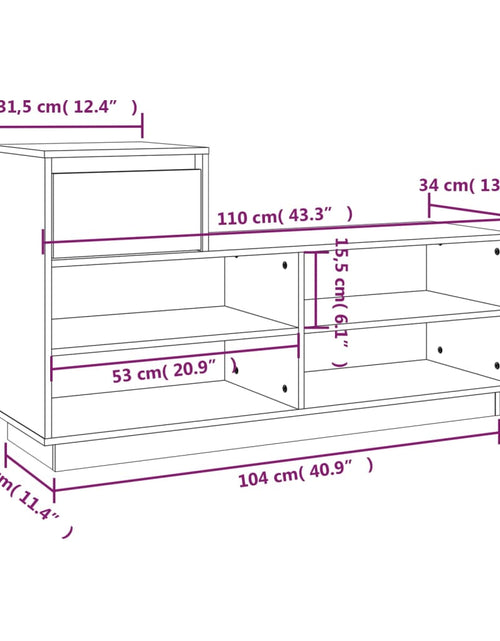 Încărcați imaginea în vizualizatorul Galerie, Pantofar, alb, 110x34x61 cm, lemn masiv de pin - Lando
