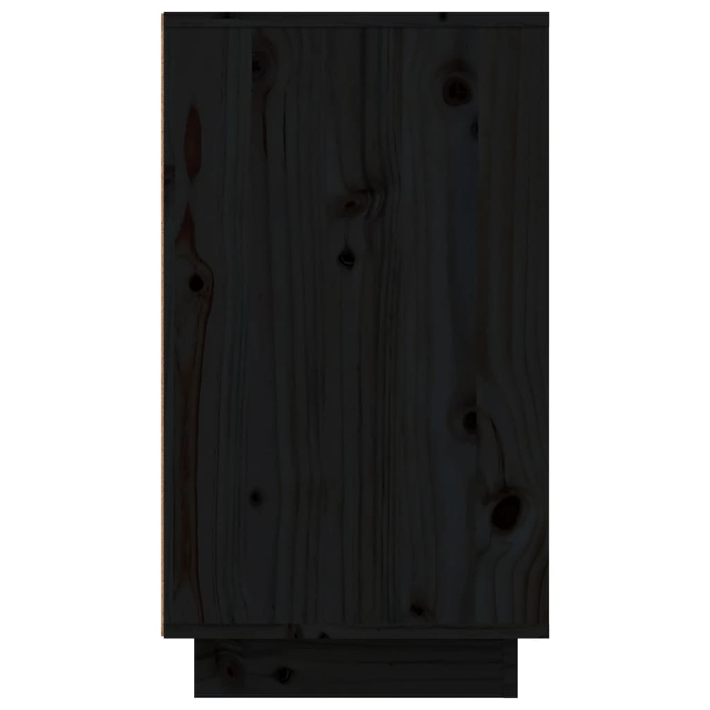 Pantofar, negru, 110x34x61 cm, lemn masiv de pin - Lando